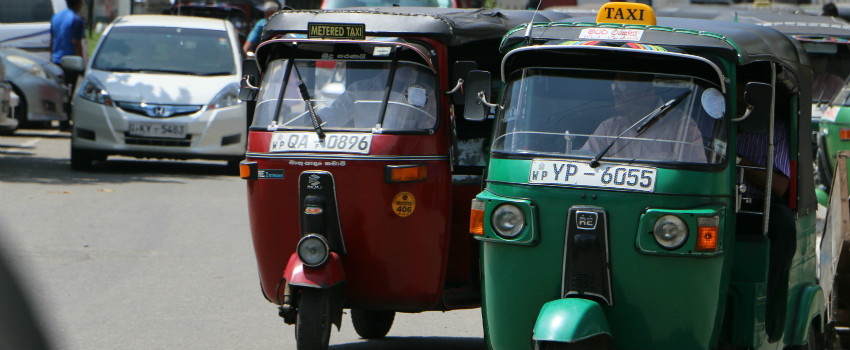 Tuk Tuks (taxis) in Colombo Sri Lanka